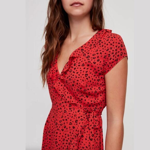Aritzia Sunday Best Savoy Dress in High Risk Red/Black - Picture 3 of 6